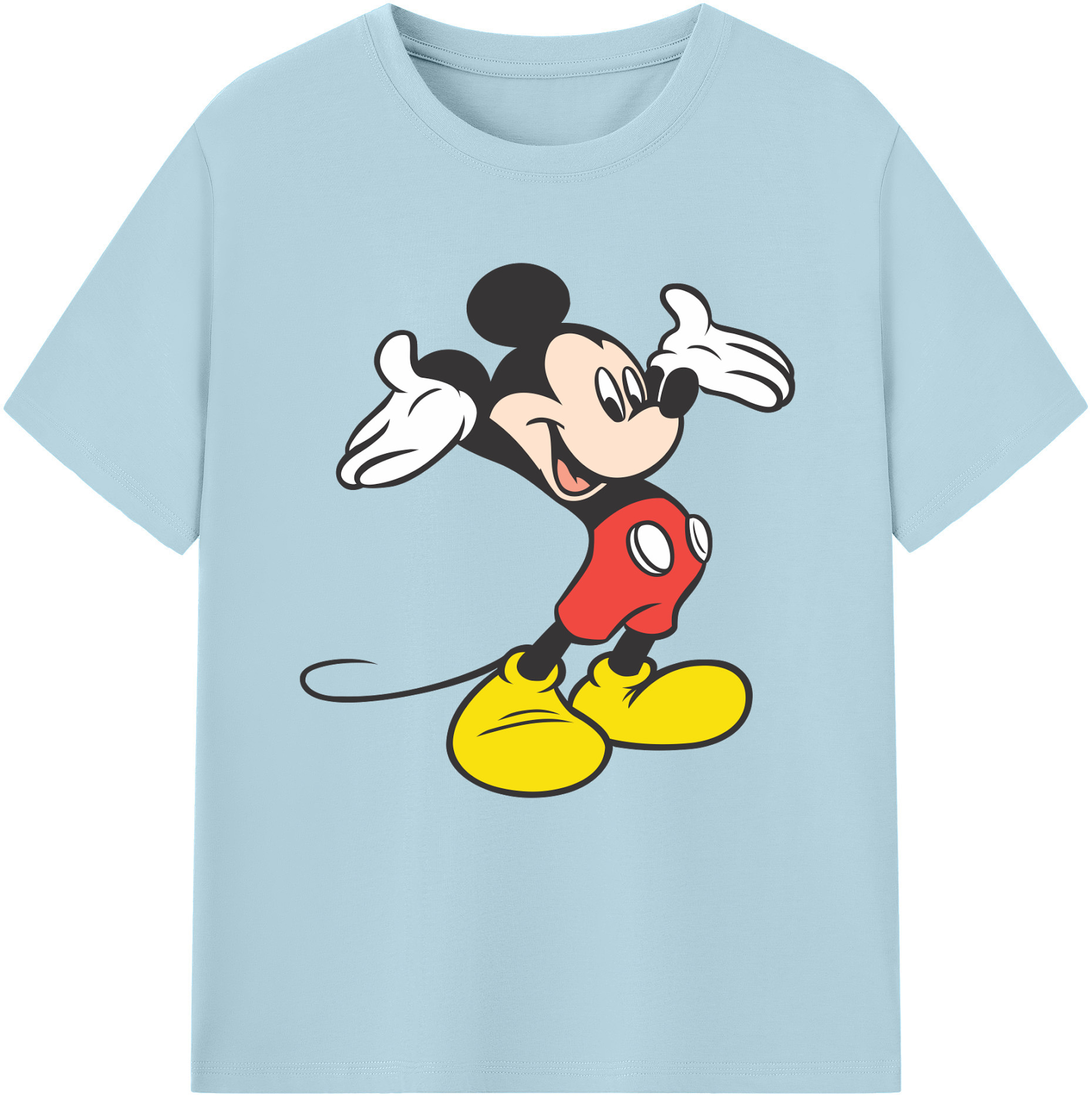 （画像用） ミッキーマウス Mickey Mouse 綿100％半袖Tシャツ（フロントプリント）